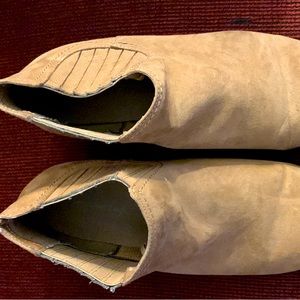 Light tan ankle boots